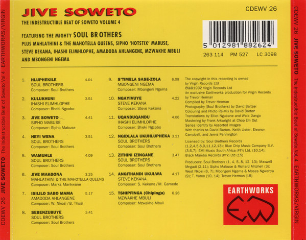 Various - Jive Soweto - The Indestructible Beat Of Soweto Vol.4 (CD, Comp) (Near Mint (NM or M-)) - Image 2
