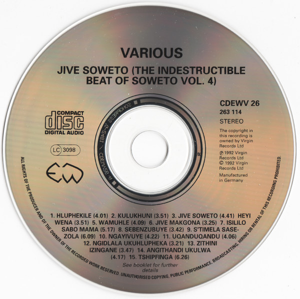 Various - Jive Soweto - The Indestructible Beat Of Soweto Vol.4 (CD, Comp) (Near Mint (NM or M-)) - Image 3