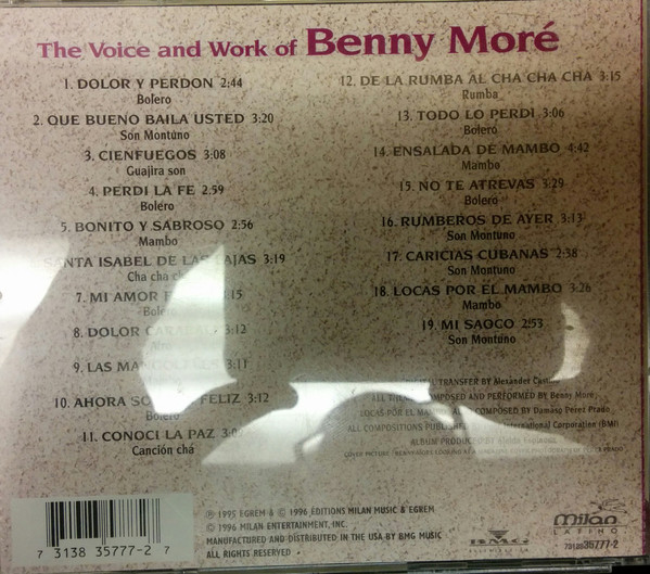 Beny Moré - The Voice And Work Of Benny Moré (CD, Comp) (Mint (M)) - Image 5