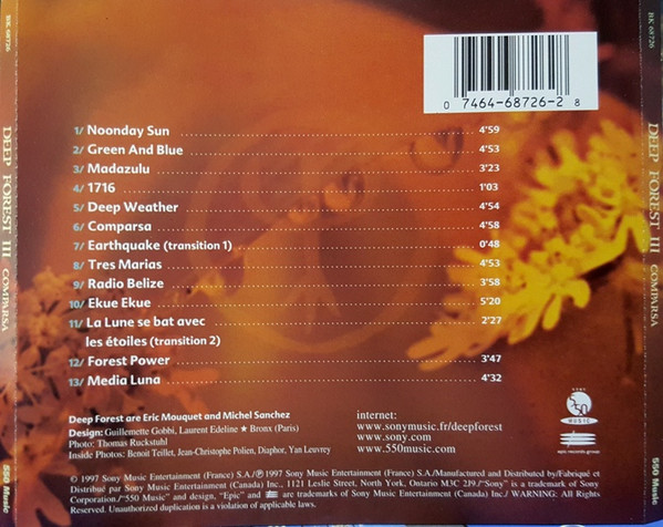 Deep Forest - Comparsa (CD, Album) (Near Mint (NM or M-)) - Image 3