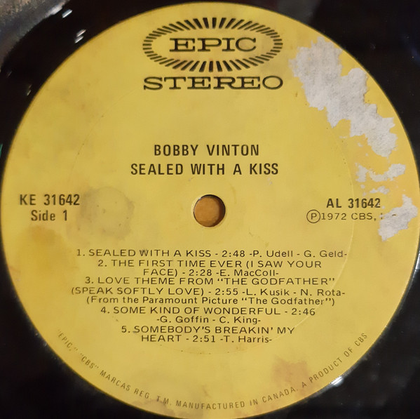 Bobby Vinton - Sealed With A Kiss (LP, Album) (Mint (M)) - Image 2