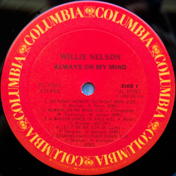 Willie Nelson - Always On My Mind (LP, Album, Pit) (Mint (M)) - Image 3