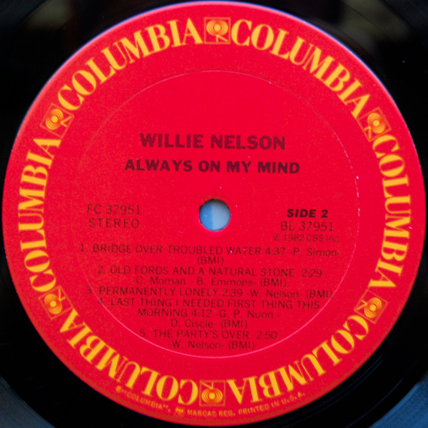 Willie Nelson - Always On My Mind (LP, Album, Pit) (Mint (M)) - Image 4