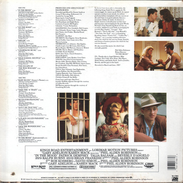 Ralph Burns And His Orchestra - "In The Mood" Original Soundtrack Album (LP, Album) (Mint (M)) - Image 4