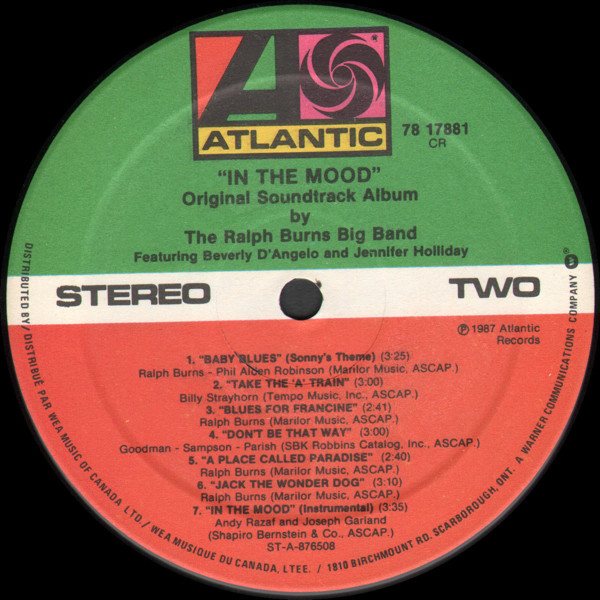 Ralph Burns And His Orchestra - "In The Mood" Original Soundtrack Album (LP, Album) (Mint (M)) - Image 3
