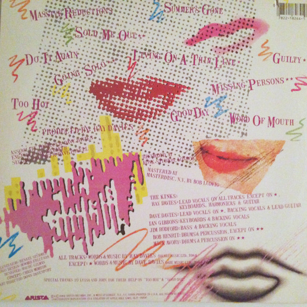 The Kinks - Word Of Mouth (LP, Album) (Mint (M)) - Image 2