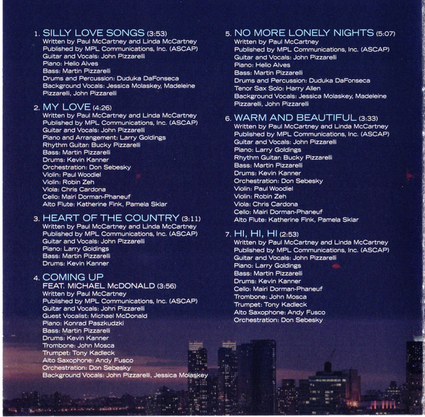 John Pizzarelli - Midnight McCartney (CD, Album) (Near Mint (NM or M-)) - Image 3
