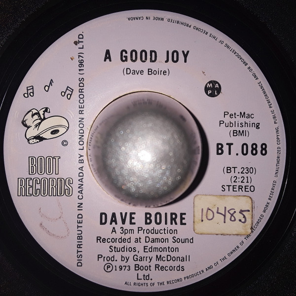 Dave Boire - Country Girl (7", Single) (Fair (F)) - Image 2