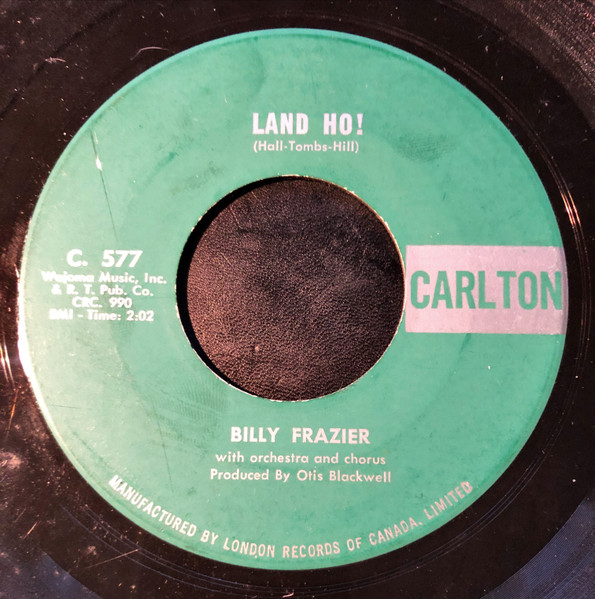 Billy Frazier (4) - Land Ho! (7", Single) (Very Good Plus (VG+))