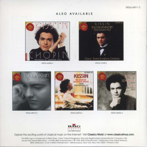Yevgeny Kissin - Bach-Busoni, Beethoven, Schumann (CD, Album, Club) (Near Mint (NM or M-)) - Image 2