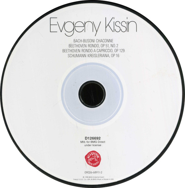 Yevgeny Kissin - Bach-Busoni, Beethoven, Schumann (CD, Album, Club) (Near Mint (NM or M-)) - Image 4