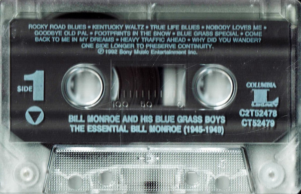 Bill Monroe & His Blue Grass Boys - The Essential Bill Monroe And His Blue Grass Boys (1945-1949) (2xCass, Promo + Box, Comp) (Mint (M)) - Image 5