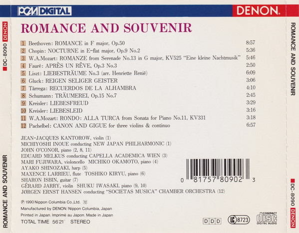 Various - Romance And Souvenir (CD, Comp, RP) (Near Mint (NM or M-)) - Image 2