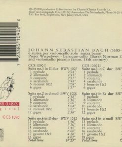 Alternative view of Johann Sebastian Bach - Pieter Wispelwey - Suites For Cello Solo (2xCD, Album) (Near Mint (NM or M-))