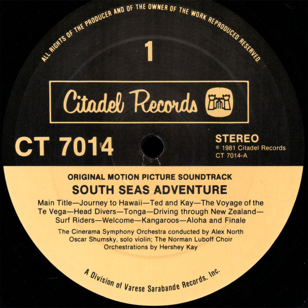Alex North - South Seas Adventure / Journey Into Fear (LP) (Mint (M)) - Image 3