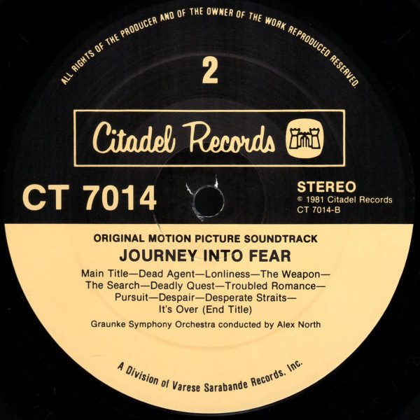 Alex North - South Seas Adventure / Journey Into Fear (LP) (Mint (M)) - Image 4