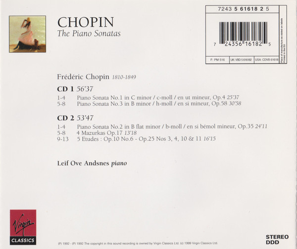Frédéric Chopin, Leif Ove Andsnes - The Piano Sonatas / 5 Etudes - 4 Mazurkas (2xCD, Comp, RE) (Near Mint (NM or M-)) - Image 5