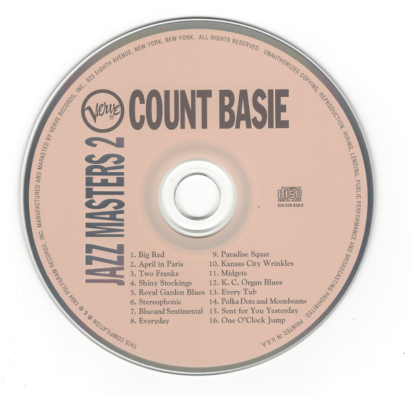 Count Basie - Verve Jazz Masters 2 (CD, Comp) (Near Mint (NM or M-)) - Image 3