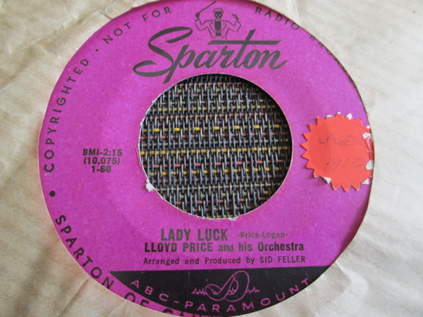 Lloyd Price And His Orchestra - Lady Luck (7", Single) (Near Mint (NM or M-)) - Image 3