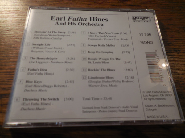 Earl Hines And His Orchestra - Earl Hines Orchestra (CD, Comp, Mono) (Near Mint (NM or M-)) - Image 2