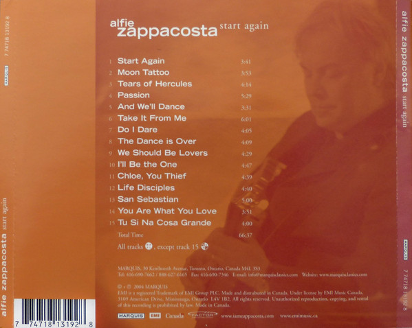 Zappacosta - Start Again (CD, Album) (Mint (M)) - Image 2