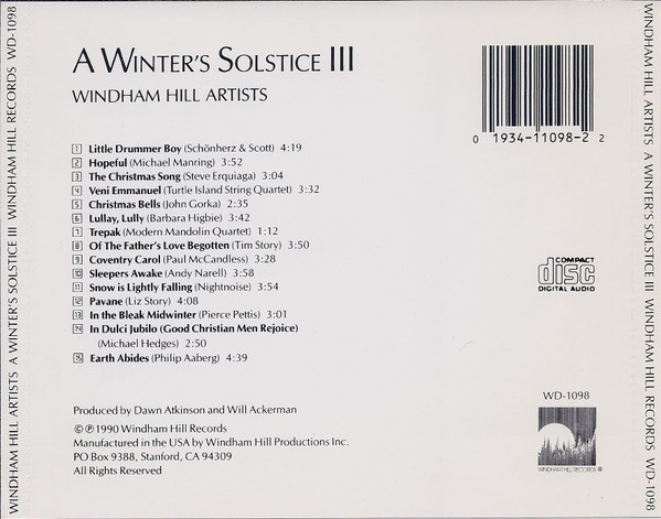 Windham Hill Artists - A Winter's Solstice III (CD, Album) (Near Mint (NM or M-)) - Image 2