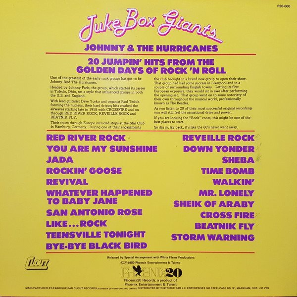 Johnny And The Hurricanes - Juke Box Giants (LP, Comp) (Mint (M)) - Image 2
