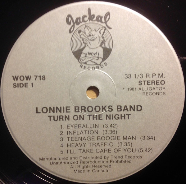 The Lonnie Brooks Band - Turn On The Night (LP, Album) (Mint (M)) - Image 3