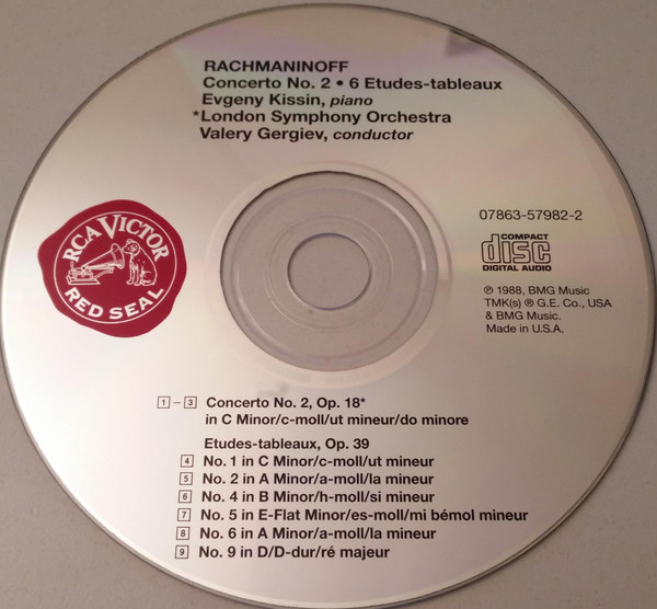 Yevgeny Kissin, Sergei Vasilyevich Rachmaninoff, London Symphony Orchestra, Valery Gergiev - Concerto No. 2 - 6 Etudes-Tableaux (CD, RE) (Near Mint (NM or M-)) - Image 3