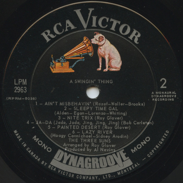 The Three Suns - A Swingin' Thing (LP, Album, Mono) (Mint (M)) - Image 4