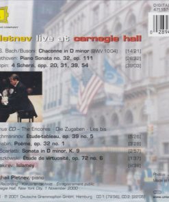 Alternative view of Mikhail Pletnev - Pletnev Live At Carnegie Hall (Bach-Busoni · Beethoven · Chopin) (CD, Album, Ltd + CD, Bon) (Near Mint (NM or M-))