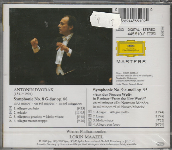 Antonín Dvořák, Wiener Philharmoniker, Lorin Maazel - Symphonien Nos. 8 & 9 - »Aus Der Neues Welt« - »From The New World - Du Nouvean Monde« (CD, Album, Comp) (Near Mint (NM or M-)) - Image 2