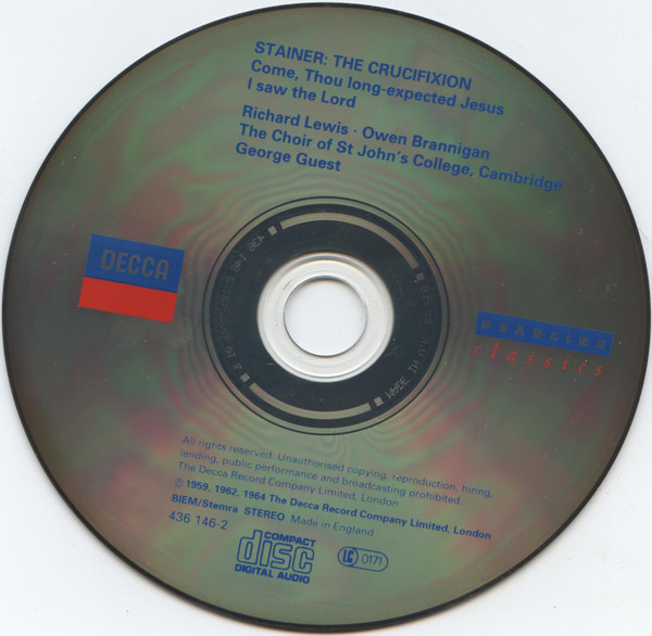 John Stainer, St. John's College Choir, George Guest (2) - The Crucifixion (CD, RE) (Near Mint (NM or M-)) - Image 4