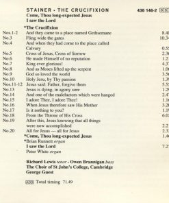 Alternative view of John Stainer, St. John's College Choir, George Guest (2) - The Crucifixion (CD, RE) (Near Mint (NM or M-))