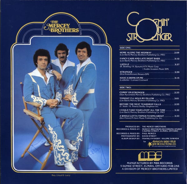 The Mercey Brothers - Comin' On Stronger (LP) (Mint (M)) - Image 2