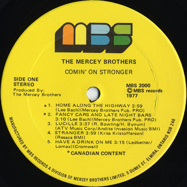 The Mercey Brothers - Comin' On Stronger (LP) (Mint (M)) - Image 3