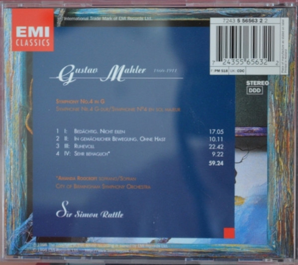 Gustav Mahler, Sir Simon Rattle - Symphonie No.4 (CD) (Near Mint (NM or M-)) - Image 2