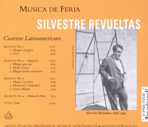 Silvestre Revueltas / Cuarteto Latinoamericano - Musica De Feria – The String Quartets (CD, Album) (Near Mint (NM or M-)) - Image 2