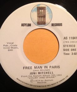Joni Mitchell - Free Man In Paris (7", Single) (Very Good Plus (VG+))
