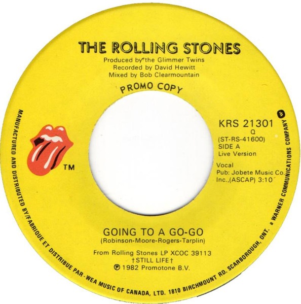 The Rolling Stones - Going To A Go-Go (Live Version) (7", Single, Promo) (Near Mint (NM or M-))