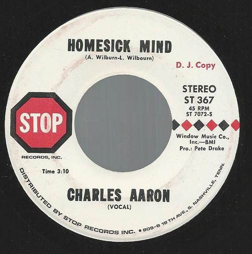 Charles Aaron - Homesick Mind (7", Single, Mono, Promo) (Very Good Plus (VG+))