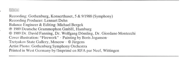 Dmitri Shostakovich - Göteborgs Symfoniker, Neeme Järvi - Symphony No. 15 • October • Overture On Russian & Kirghiz Folk Themes (CD, Album) (Mint (M)) - Image 4