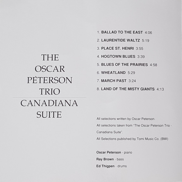 The Oscar Peterson Trio - Canadiana Suite (CD, Album, RE) (Near Mint (NM or M-)) - Image 4