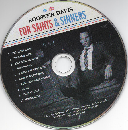 Rooster Davis - For Saints & Sinners (CD, Album) (Mint (M)) - Image 3