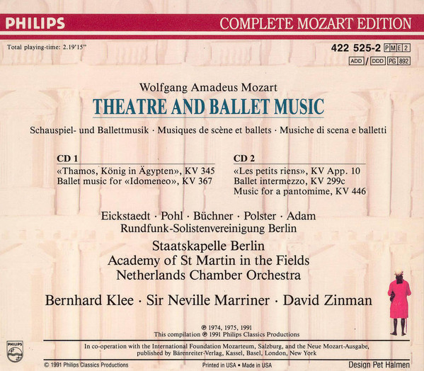 Wolfgang Amadeus Mozart - Theatre and Ballet Music (2xCD, Album + Box, Sli) (Near Mint (NM or M-)) - Image 2