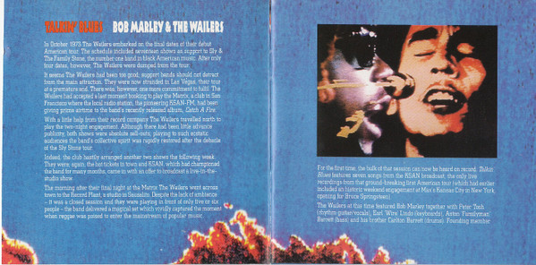 Bob Marley & The Wailers - Talkin' Blues (CD, Album, Club) (Near Mint (NM or M-)) - Image 2