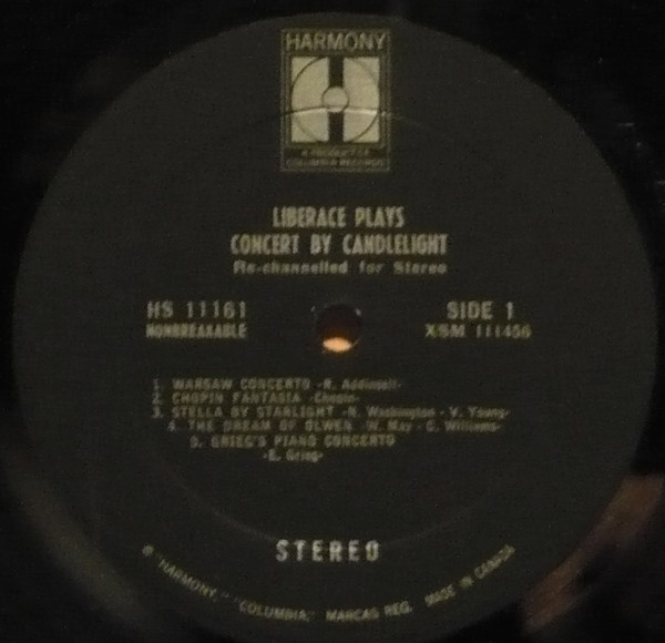 Liberace - Plays Concert By Candlelight (LP, Album) (Mint (M)) - Image 3