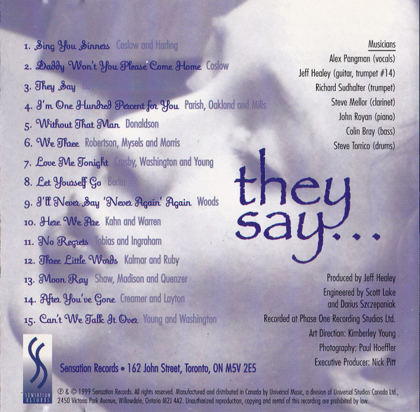 Alex Pangman - They Say... (CD, Album) (Near Mint (NM or M-)) - Image 3