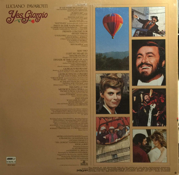 Luciano Pavarotti - Yes, Giorgio (LP, Gat) (Mint (M)) - Image 2