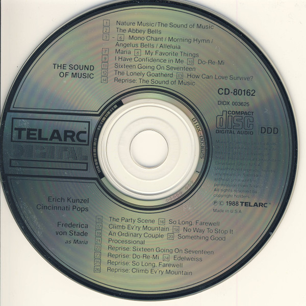 Richard Rodgers, Oscar Hammerstein II - Frederica von Stade, Håkan Hagegård, Eileen Farrell, Erich Kunzel, Cincinnati Pops Orchestra - The Sound Of Music (CD, Album) (Near Mint (NM or M-)) - Image 3